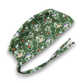 Mushroom Skull tie-back style surgical scrub cap for men by Paradise Caps.