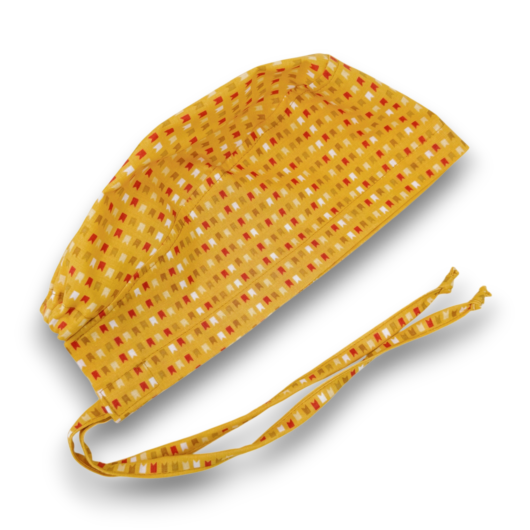 Minimal Pattern Skull tie-back style surgical scrub cap for men by Paradise Caps.