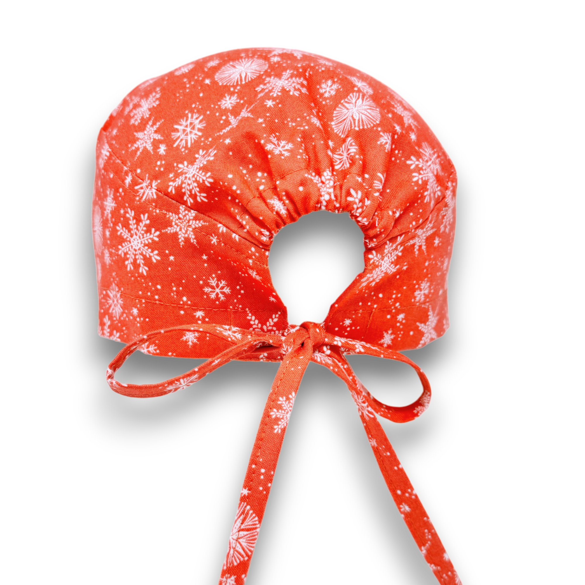 Christmas Skull tie-back style surgical scrub cap by Paradise Caps.