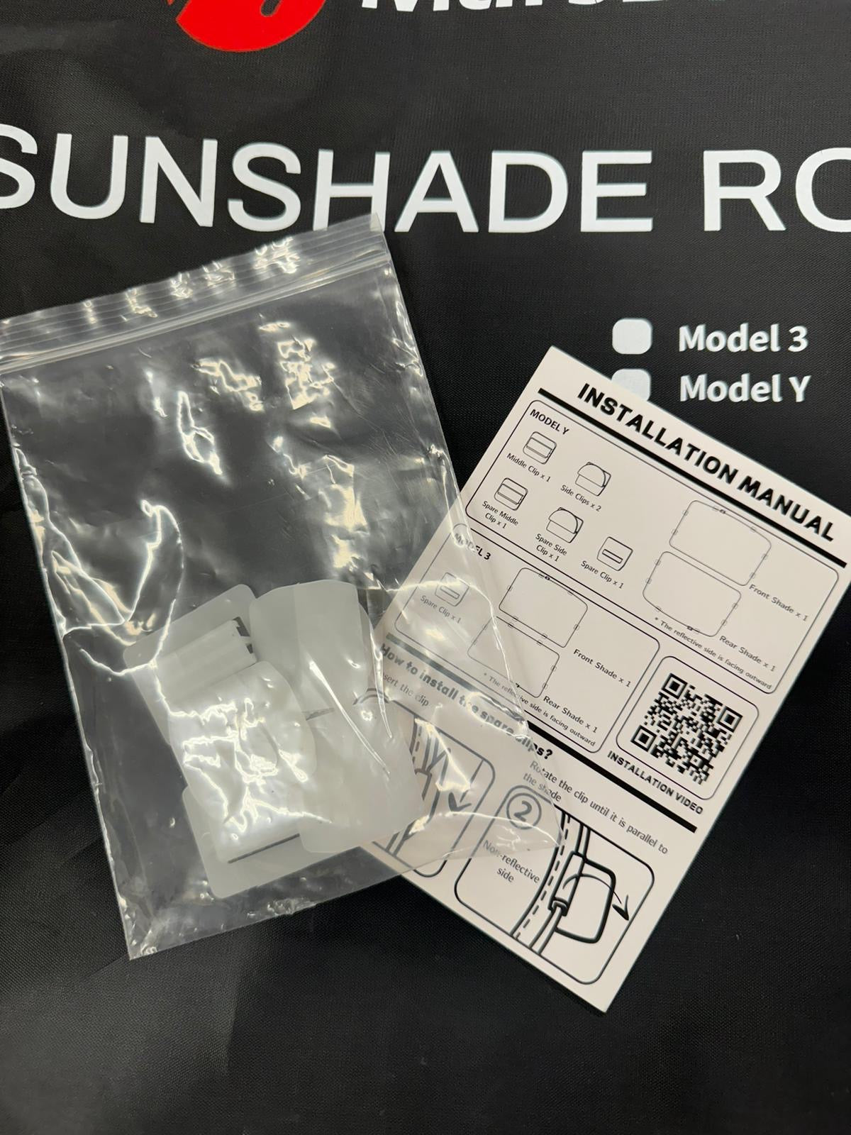 Marsbase roof Sunshade Compatible with Model Y 2020 2021 2022 2023 2024 Front and Rear Skylight Sunshade Curtain