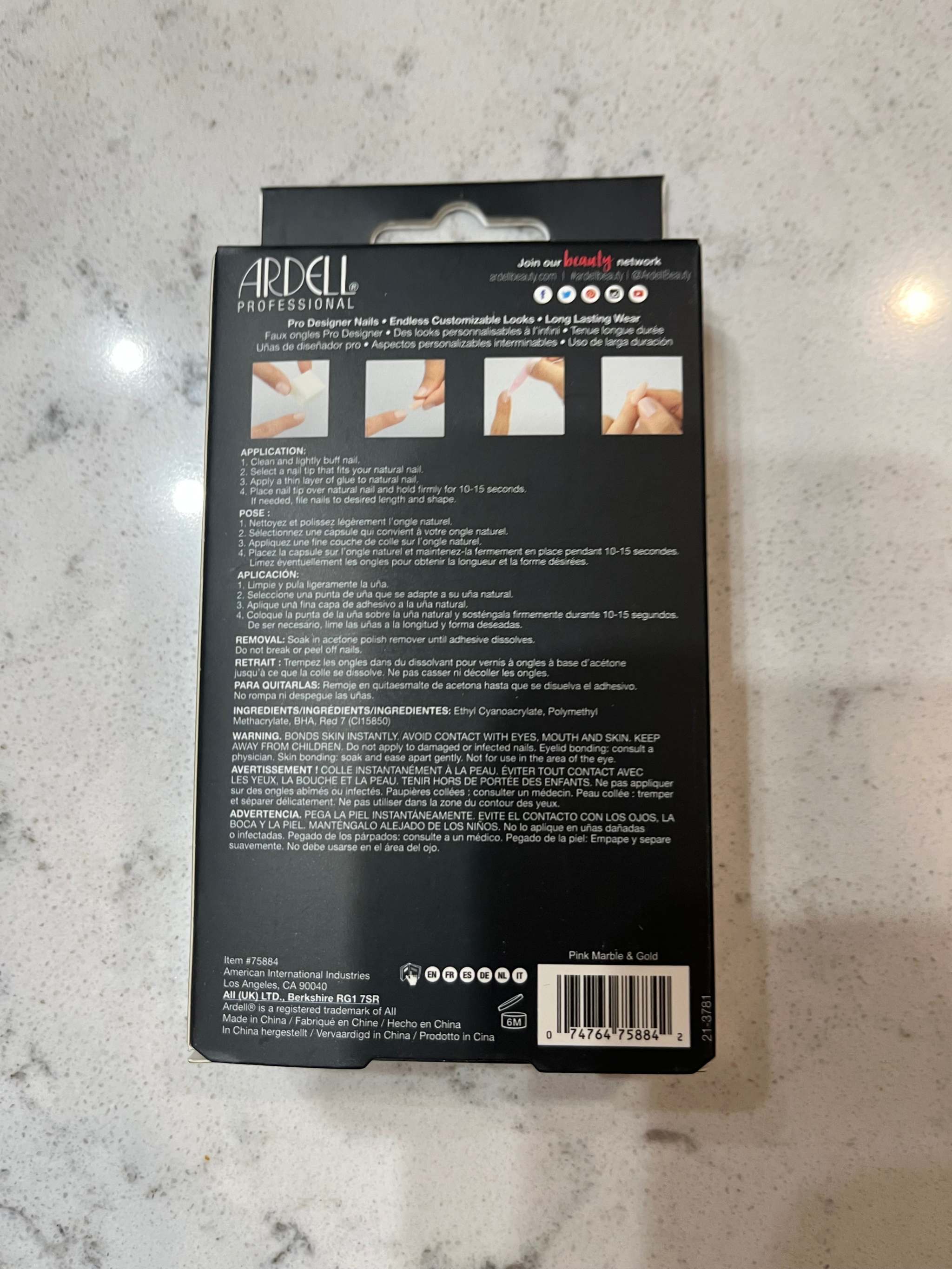 Ardell Nail Addict False Press on Nails - Cheetah Accent