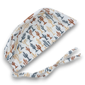 Cactus Skull tie-back style surgical scrub cap for men by Paradise Caps.