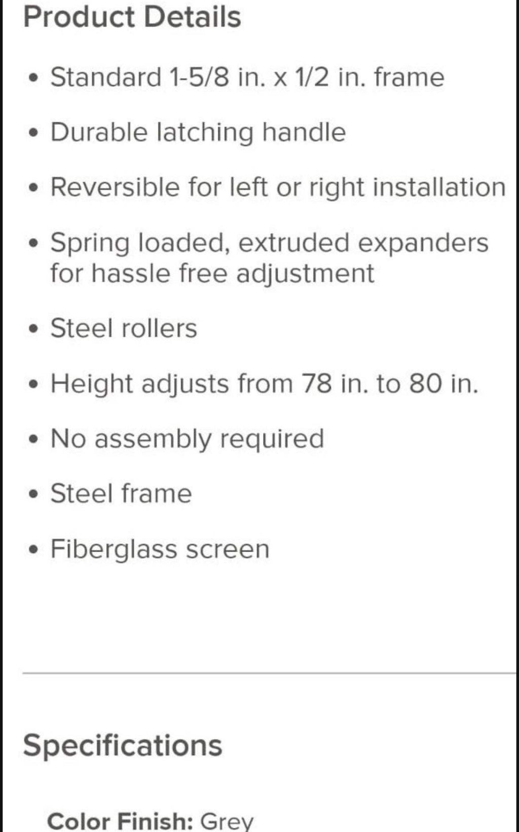 Ritescreen Adjustable Patio Screen Door' Bronze' 36X78 DELIVERY LAS VEGAS ONLY