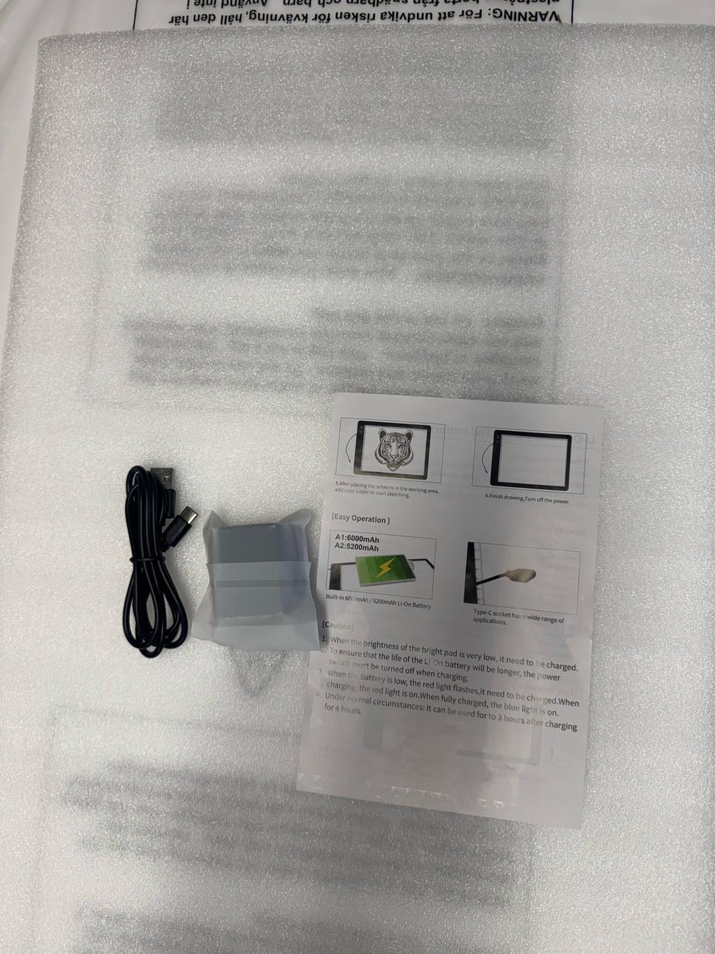 Open Box TOHETO Rechargeable A1 Light Pad 35.4"x23.6", Large LED Light Board for Diamond Painting, 3-Color Modes Light Box, 5 Levels/Stepless Dimming Light Table, Lightbox for Tracing and Drawing, Sketching