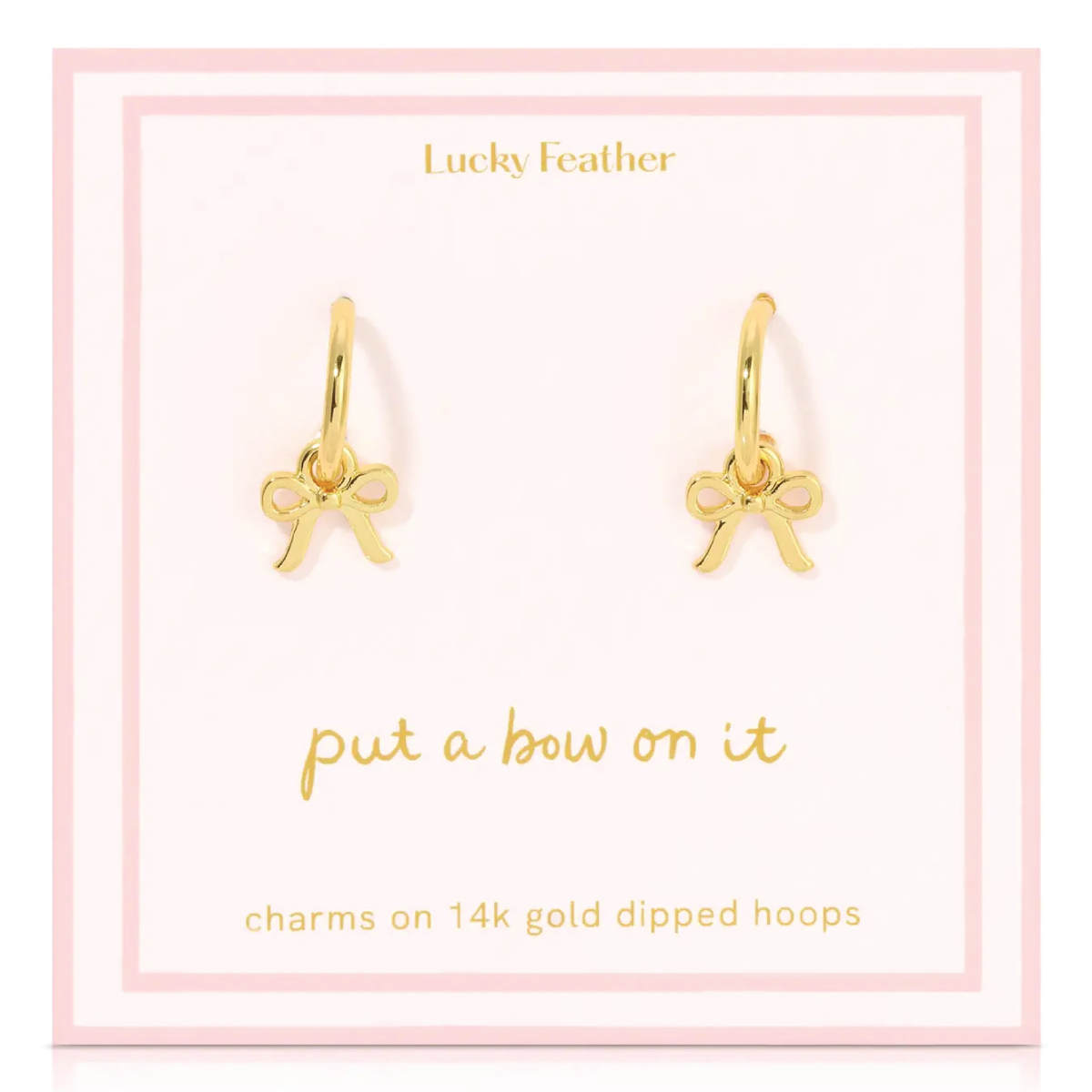 Beautiful Bows Charm Hoops
