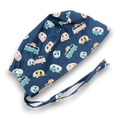 Trailer Toss Skull tie-back style surgical scrub cap for men by Paradise Caps.