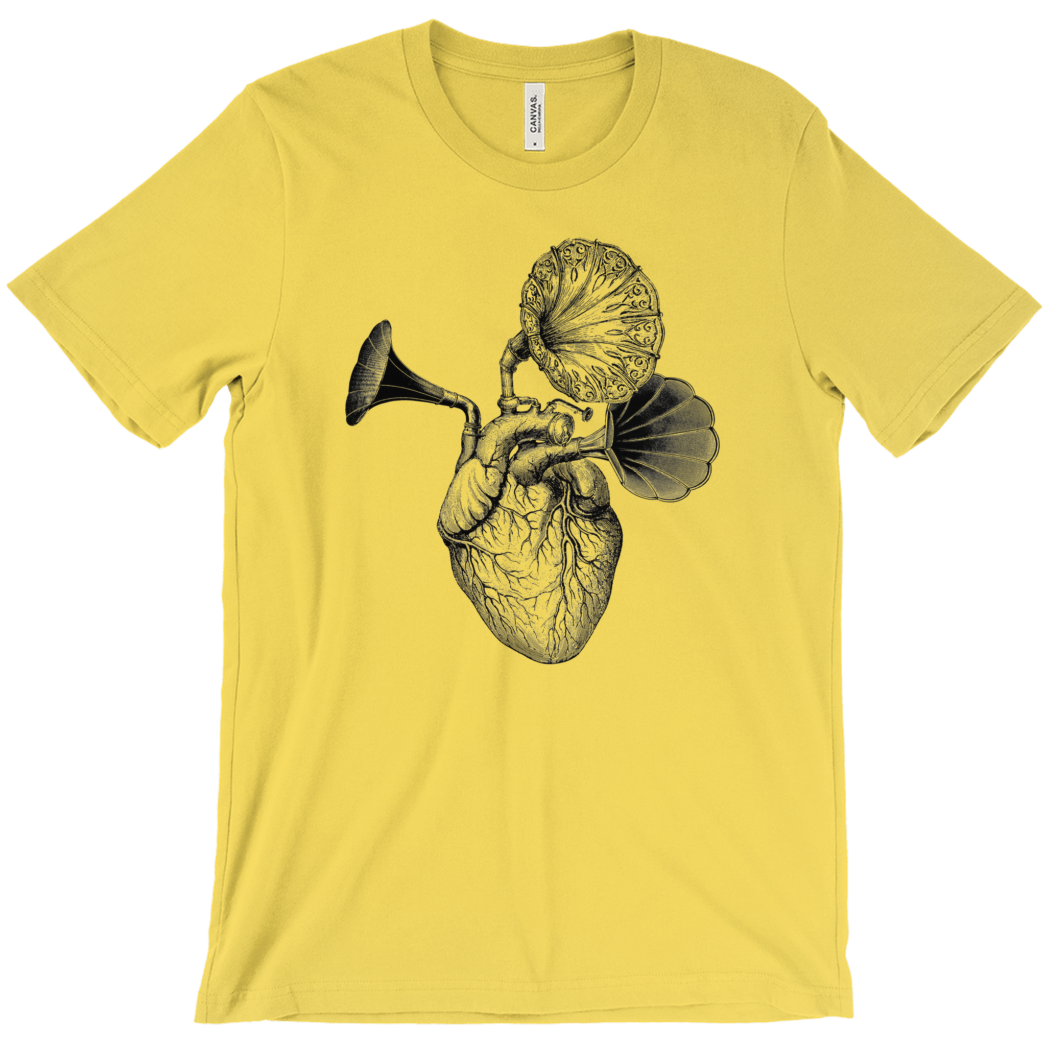 Music Comes from the Heart - Steampunk Anatomy Tee