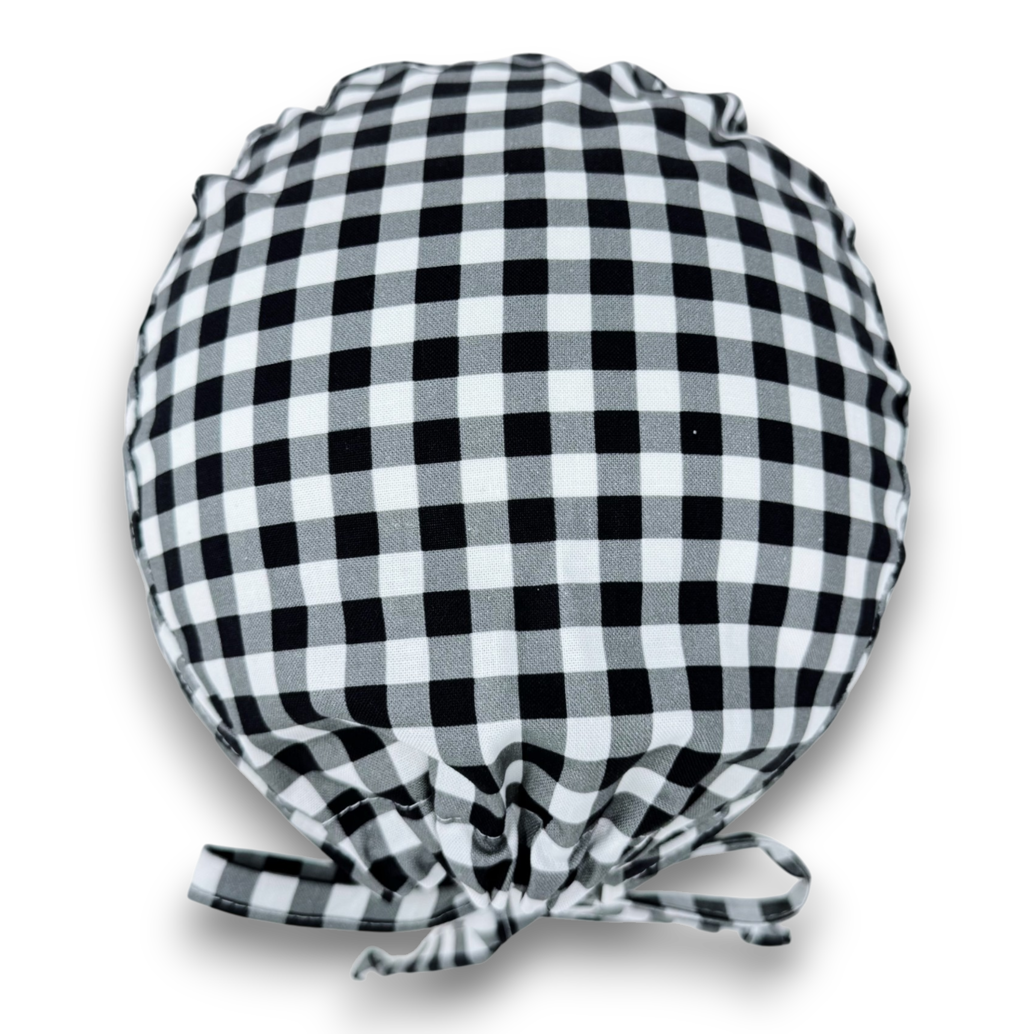 Men's surgical scrub cap. Checkered skull tie-back style scrub cap by Paradise Caps.
