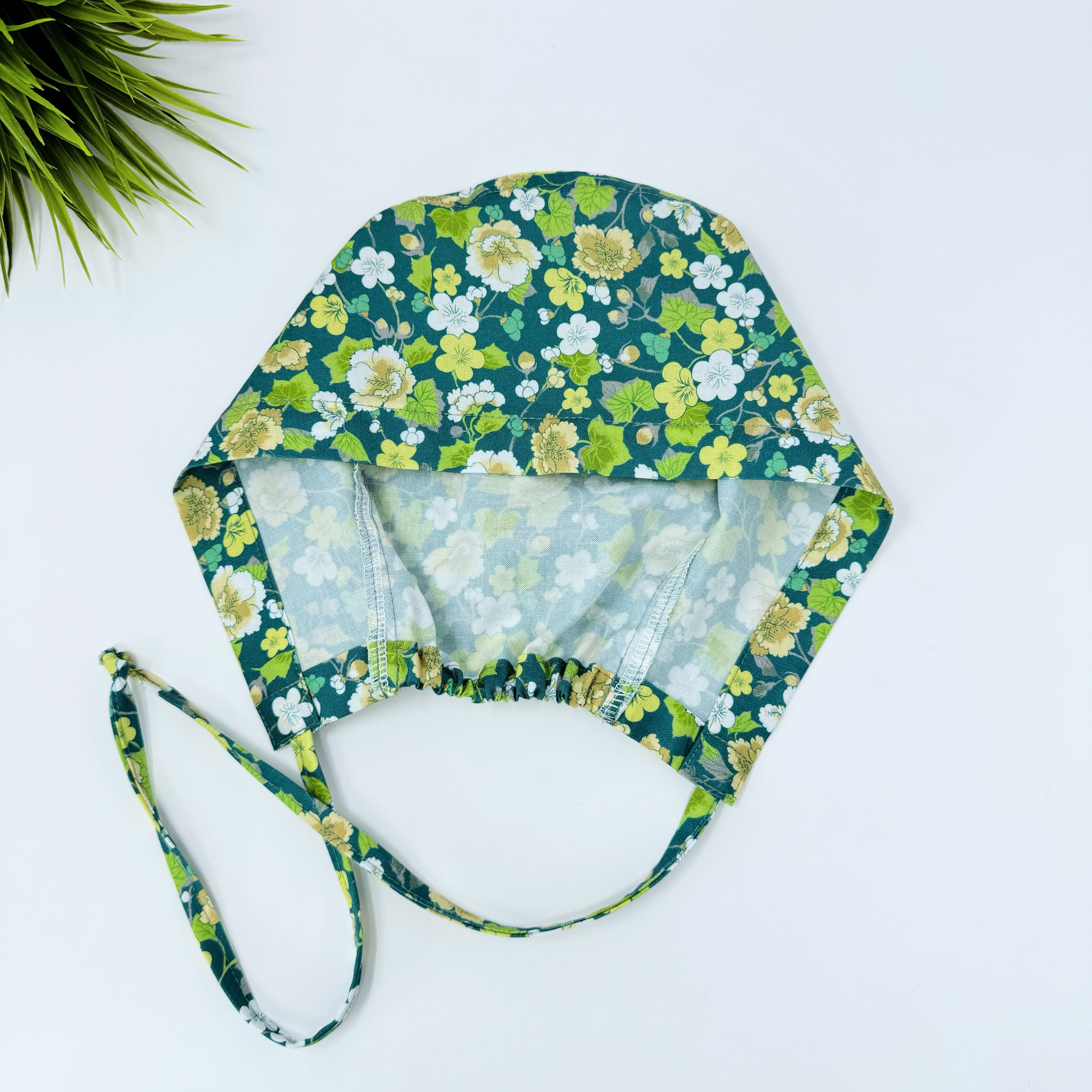 Greenhouse Garden Skull tie-back style surgical scrub cap for men by Paradise Caps.