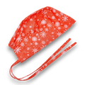 Christmas Skull tie-back style surgical scrub cap by Paradise Caps.