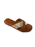 Bamboo Finest-17 Slip on Women's Cross Strap Sandals
