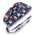 Yeti Surgical scrub cap for men. Christmas tie back scrub hat by Paradise Caps.