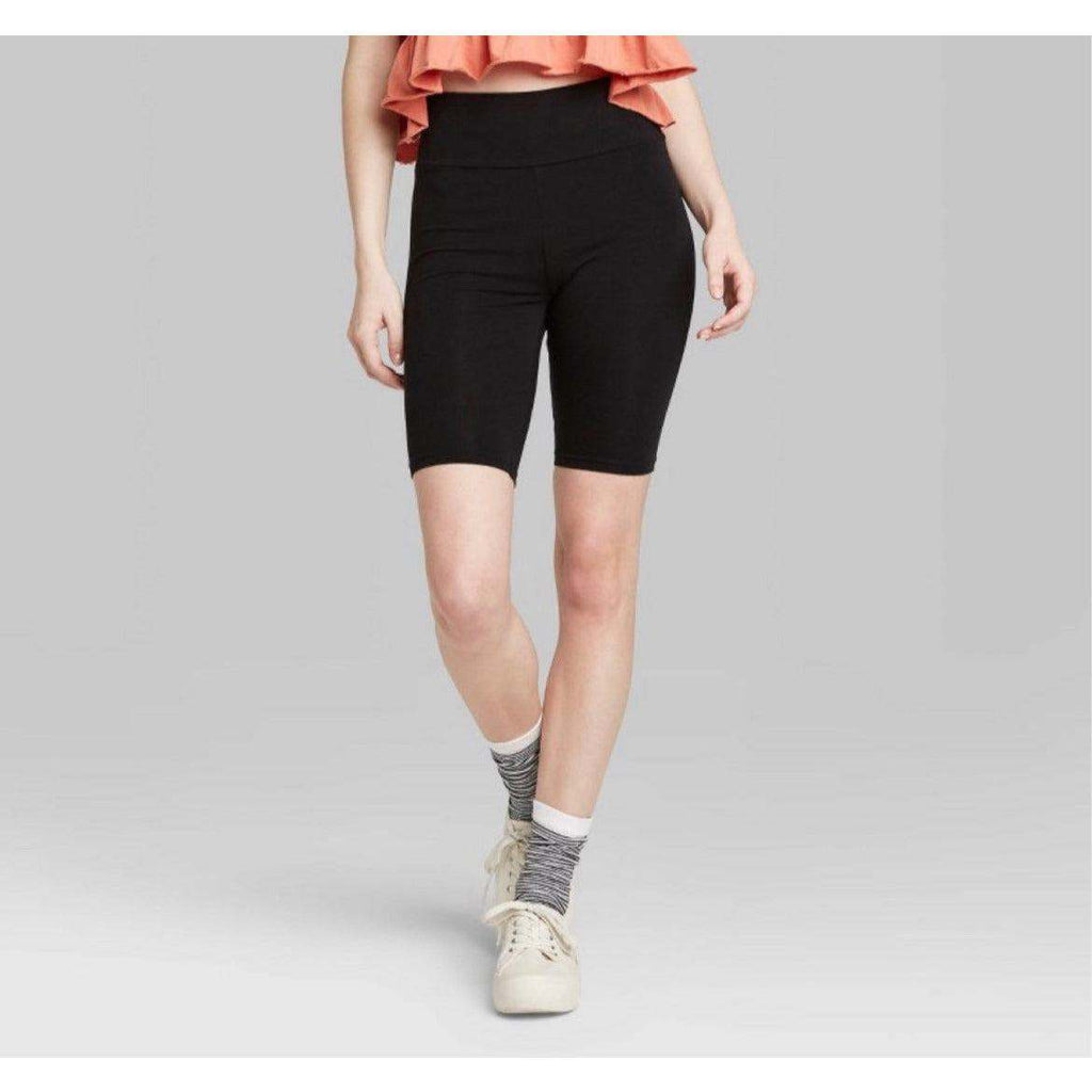 Women's High-Rise Bike Shorts - Wild Fable Black XS