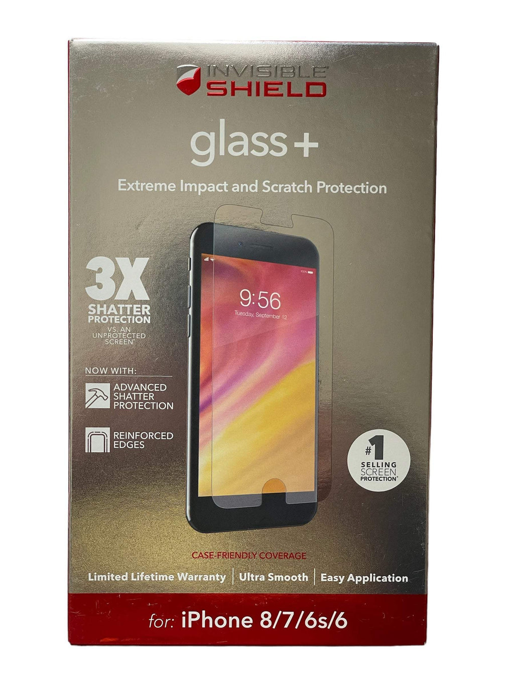 ZAGG Invisible Shield Glass+Extreme Impact & Scratch Protection iPhone 8/7/6s/6