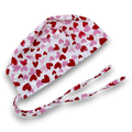 Valentine's day Skull tie-back style surgical scrub cap for men by Paradise Caps.