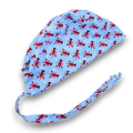 Lobster Skull tie-back style surgical scrub cap for men by Paradise Caps.