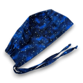 Men's surgical scrub cap. Constellation Blue tie back scrub hat by Paradise Caps.