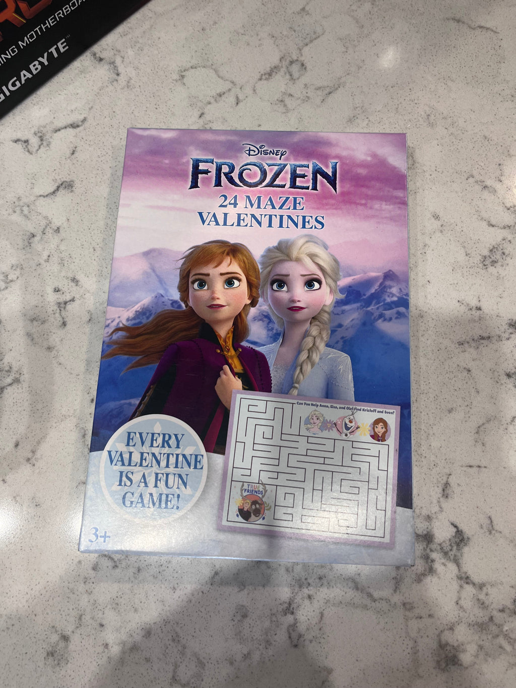 Brand New Cards (Box of 24) Maze Valentines Disney Frozen