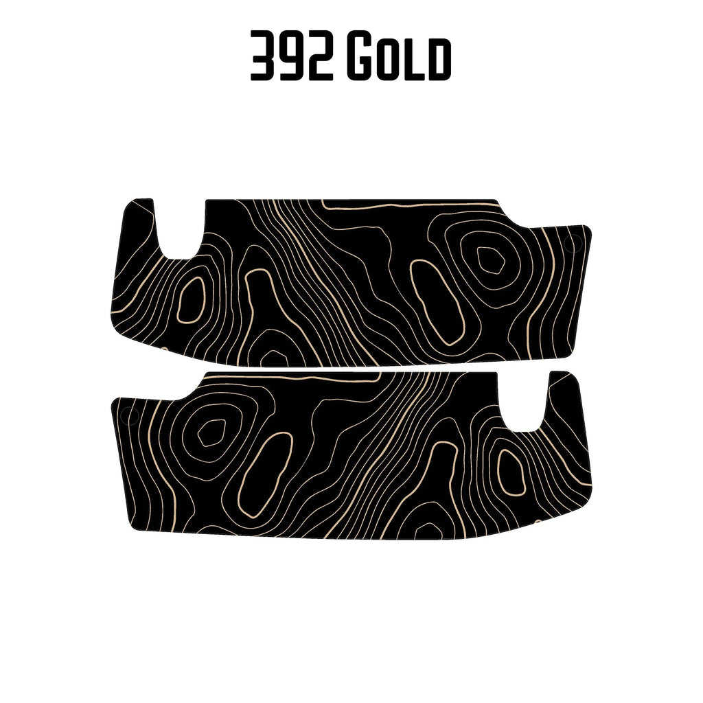 Topographic Map Sun Visor Overlays - 2018+ Wrangler JL / Gladiator JT
