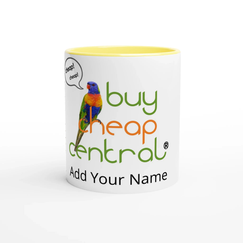 White 11oz Ceramic Mug with Color Inside