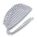 4th of July Men's surgical cap. Star satin lined skull tie-back style scrub cap by Paradise Caps.