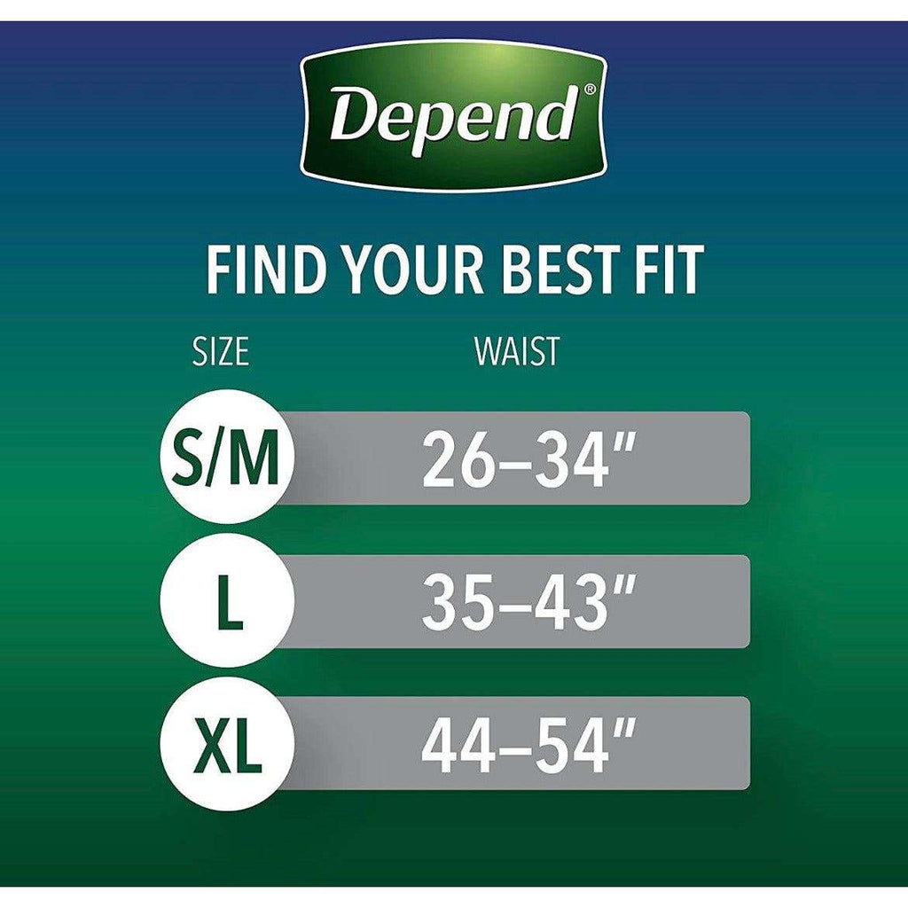 Depend Night Defense Adult Incontinence Underwear for Men, Overnight, Disposable, X-Large, 24 Count (2 Packs of 12) (Packaging May Vary)