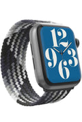 ZAGG Gear4 Braided Stretchy Solo Loop Band – LG – Storm - Compatible with Apple Watch 42mm 44mm 45mm, Elastic Strap Wristbands for iWatch Series 7/6/SE/5/4/3/2/1, Large (705009501)