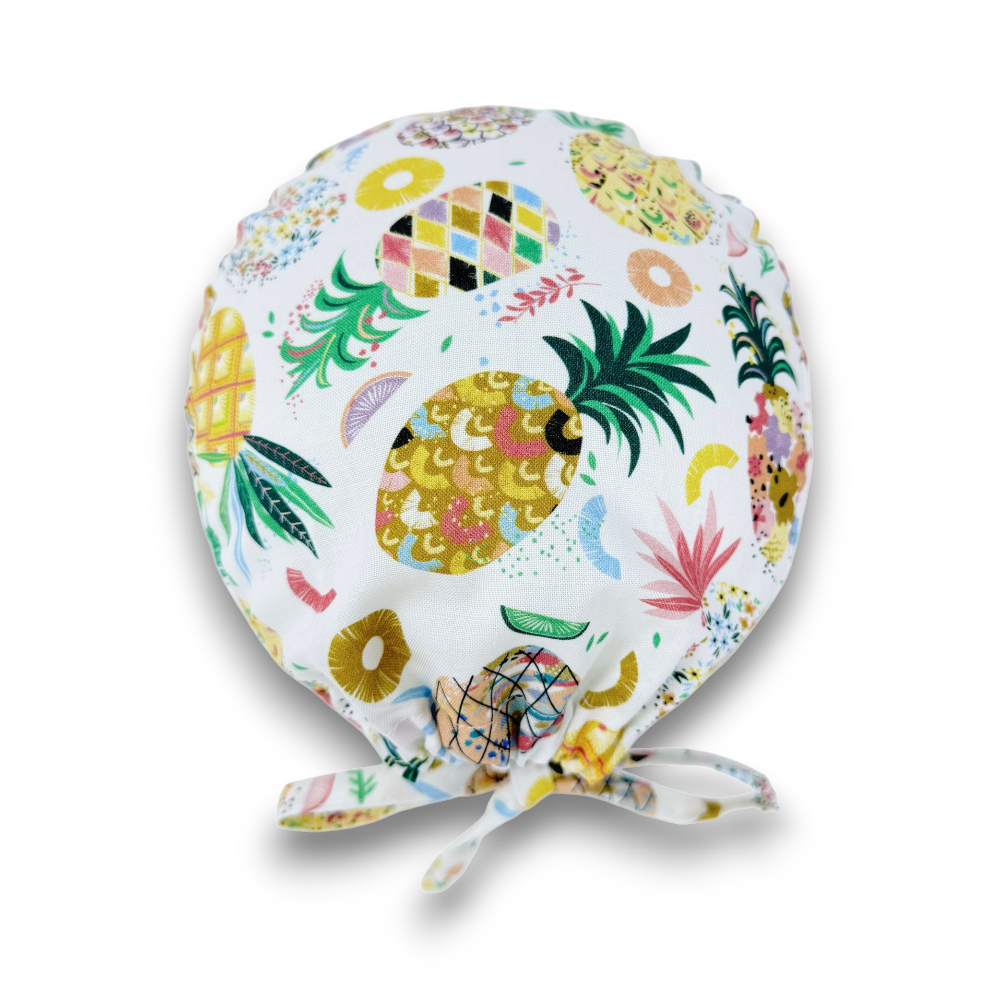 Pineapple Skull tie-back style surgical scrub cap for men by Paradise Caps.