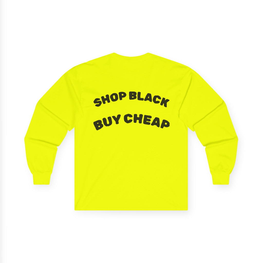 Unisex Long Sleeve Tee - Shop Black, Buy Cheap, Trendy Gift for Shoppers, Sustainable Fashion, Everyday Wear, Casual Style