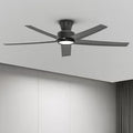 Open Box ocioc WFIVE 52-in Integrated LED Flush Mount Matte Black with Matte Black