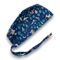 Forest Animals Skull tie-back style surgical scrub cap for men by Paradise Caps.