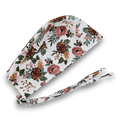 Floral Harvest Skull tie-back style surgical scrub cap for men by Paradise Caps.