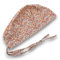 Colorful Hearts Skull tie-back style surgical scrub cap for men by Paradise Caps.
