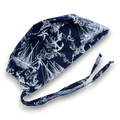 Ocean Cartography Skull tie-back style surgical scrub cap for men by Paradise Caps.
