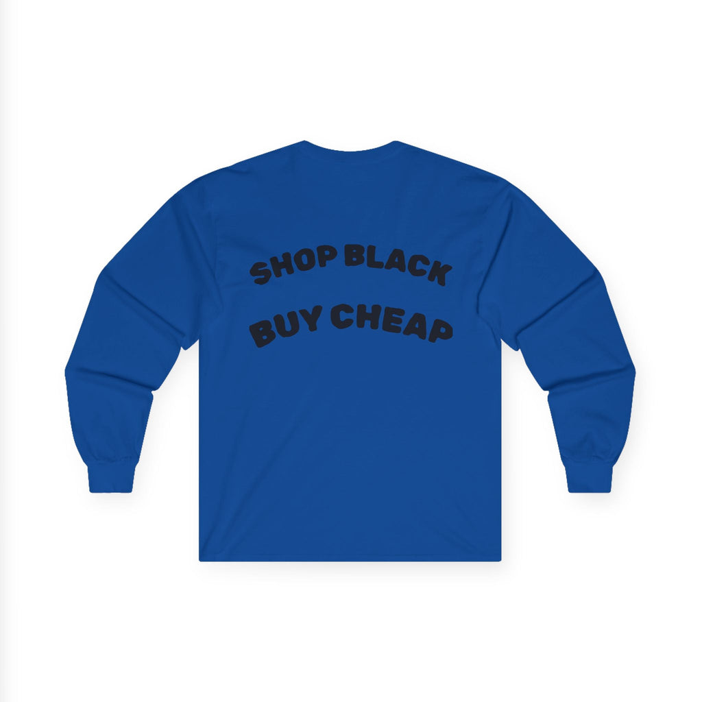 Unisex Long Sleeve Tee - Shop Black, Buy Cheap, Trendy Gift for Shoppers, Sustainable Fashion, Everyday Wear, Casual Style