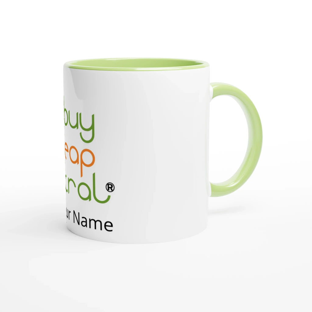 White 11oz Ceramic Mug with Color Inside