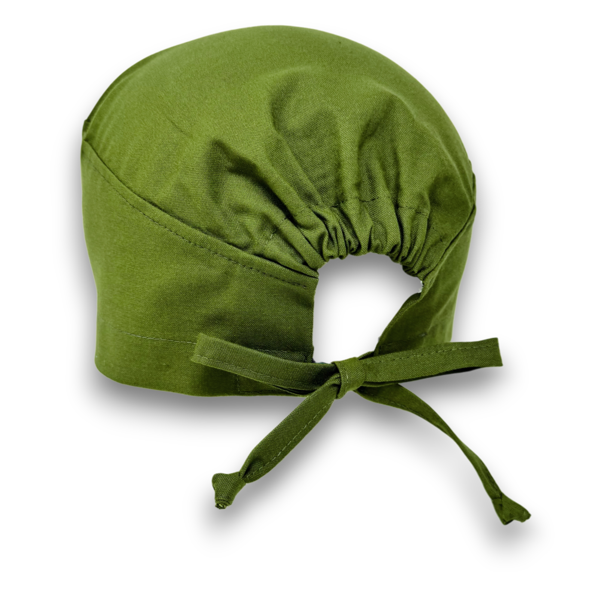 Avocado green Skull tie-back style surgical scrub cap by Paradise Caps.