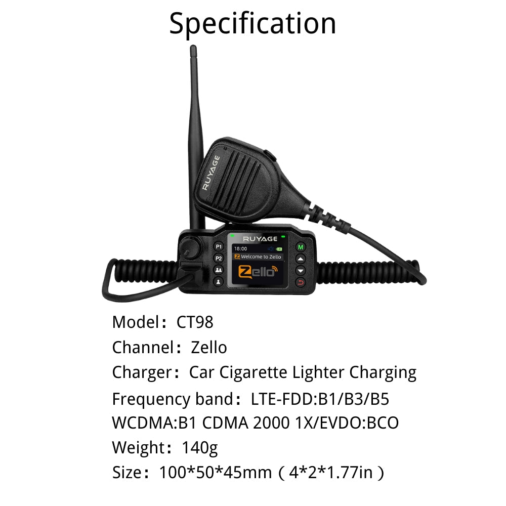 Ruyage Radio Zello Walkie-Talkie(CT98)