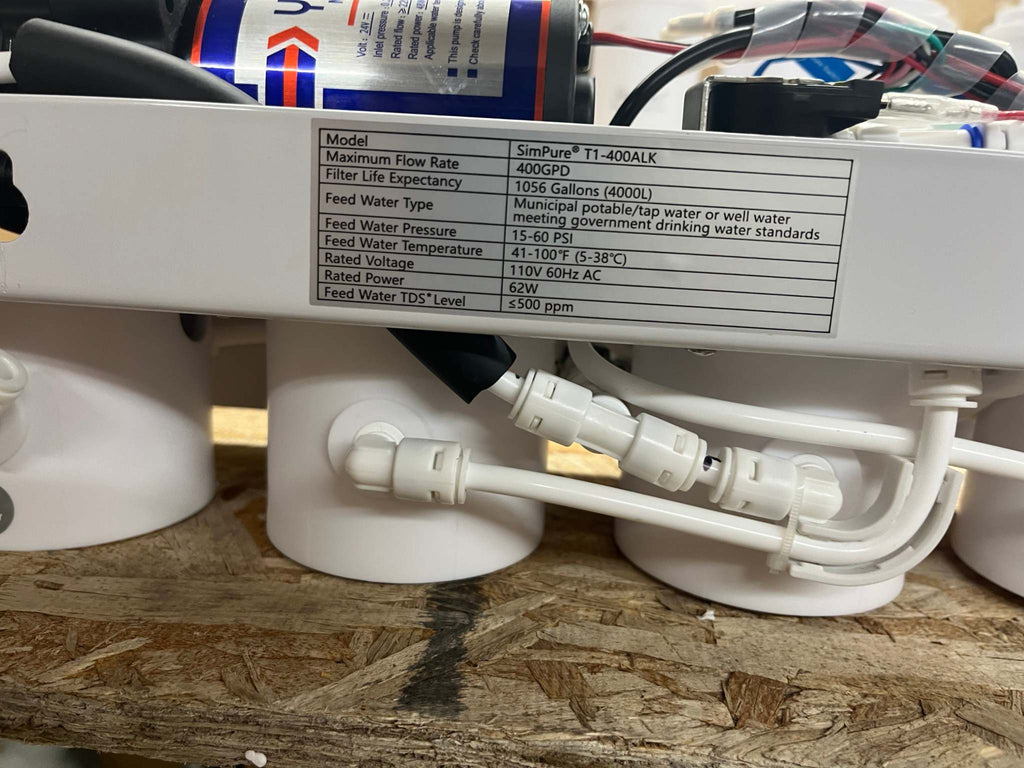 USED LIKE NEW SimPure Alkaline UV Reverse Osmosis System, NSF/ANSI 58 Certified, Tankless RO Water Filter System 400 GPD, pH+ Remineralization Water Filtration Unde