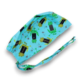 Cute Frog Skull tie-back style surgical scrub cap for men by Paradise Caps.