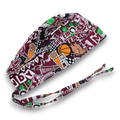 Texas Men's surgical cap. A&M skull tie-back style scrub cap by Paradise Caps.