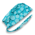 Surgical scrub hat. Teal hydrangea Skull tie-back style surgical scrub cap by Paradise Caps.