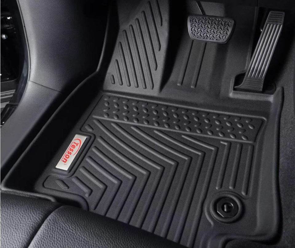 TESSON Black Floor Mats 2 Row Liners Set & Cargo Liners Custom Fit for 2023 2024 Lexus RX350/RX350h/RX500h(RX All Models),All Weather Waterproof TPE R