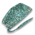 Men's surgical scrub cap. Tropical print skull tie-back style scrub cap by Paradise Caps.