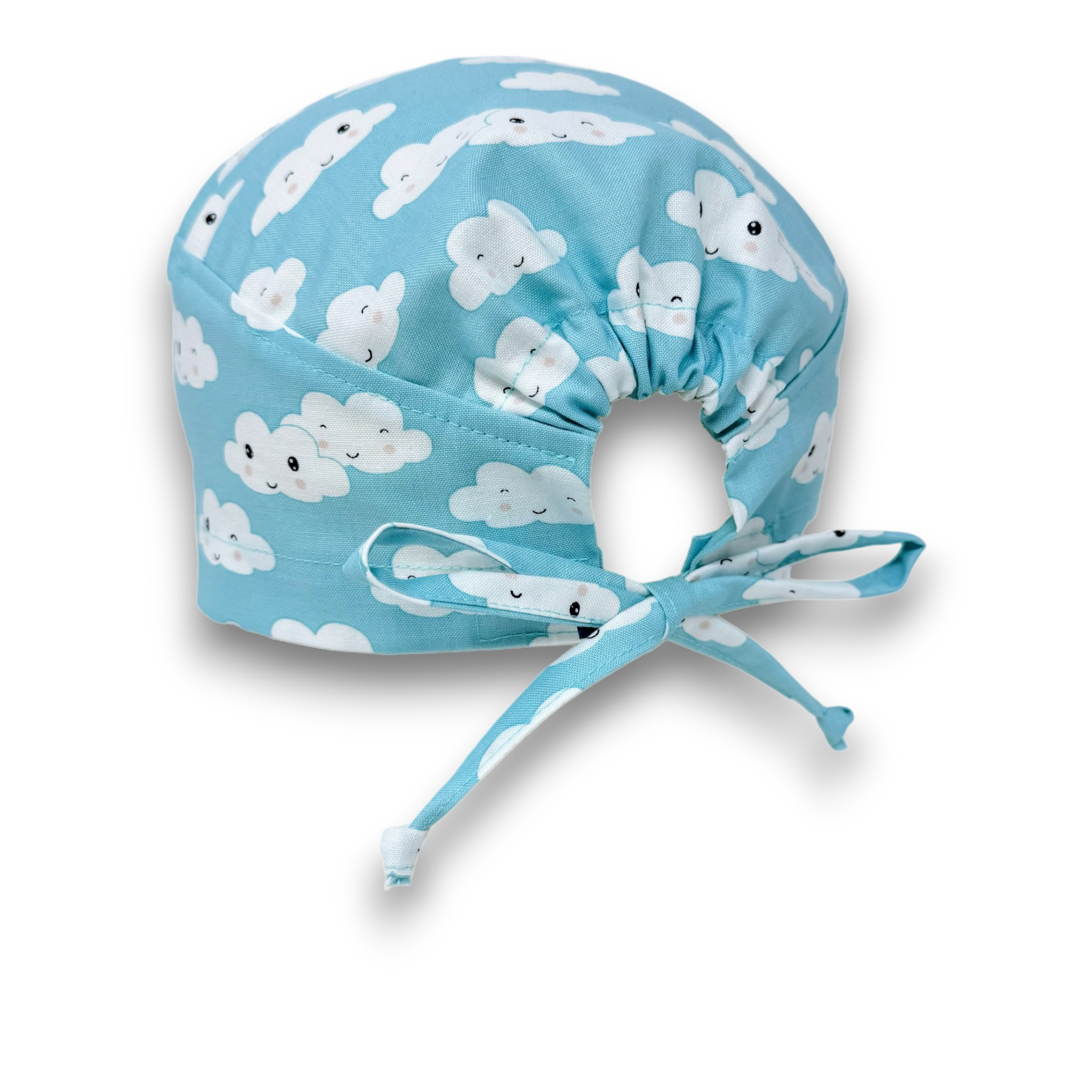 Cloud Skull tie-back style surgical scrub cap for men by Paradise Caps.