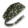 Forest Moose Skull tie-back style surgical scrub cap for men by Paradise Caps.