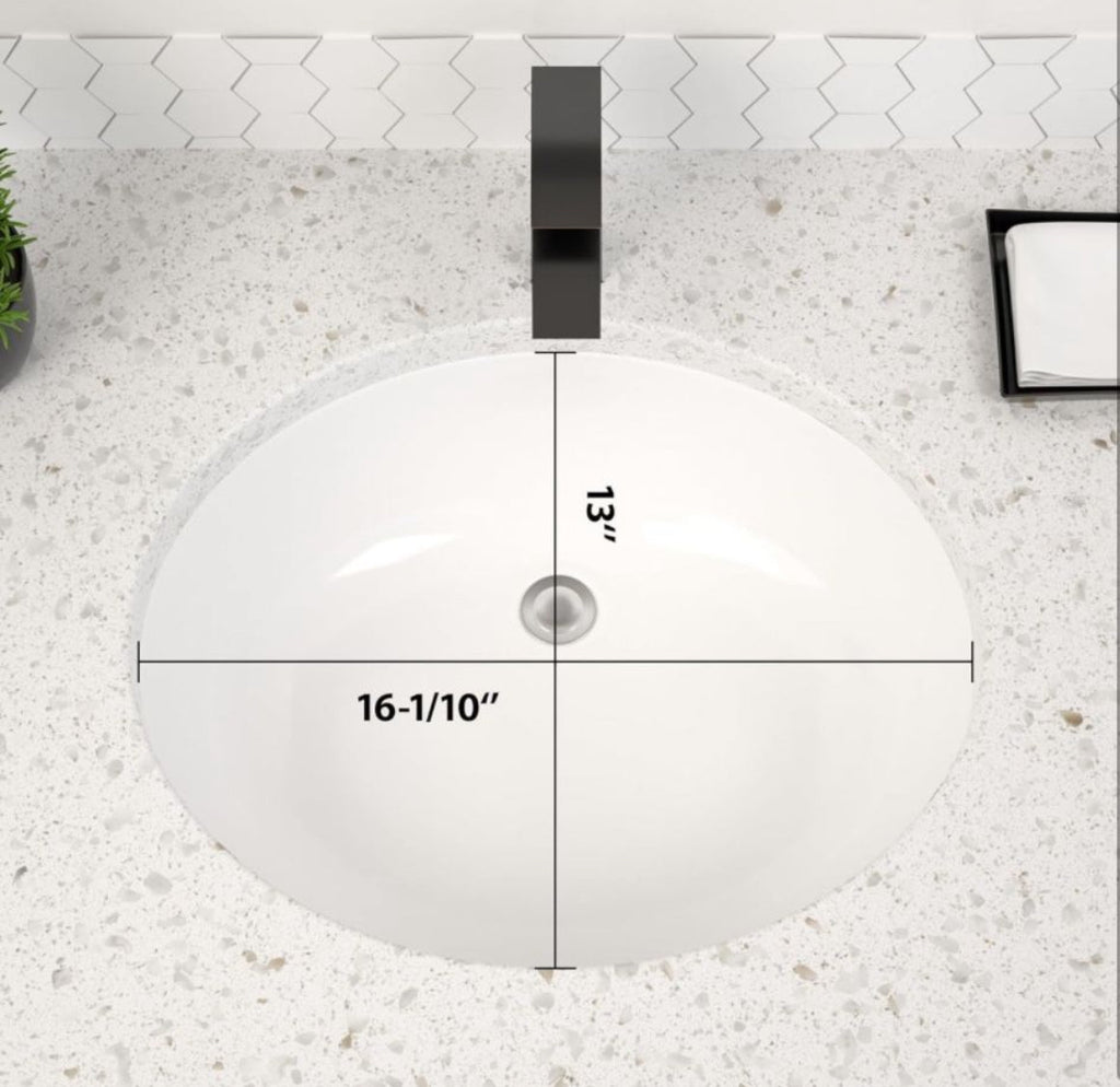 Pottery barn Dcolora Undermount Bathroom Sink Oval - Dcolora 16"x13" White Porcelain Ceramic Oval Vessel Sink Under Counter Lavatory Vanity Bath Sink Bowl Basin Wi