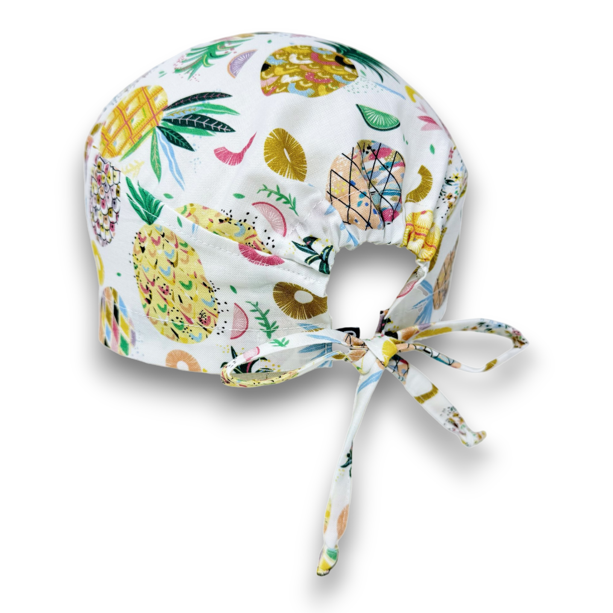 Pineapple Skull tie-back style surgical scrub cap for men by Paradise Caps.
