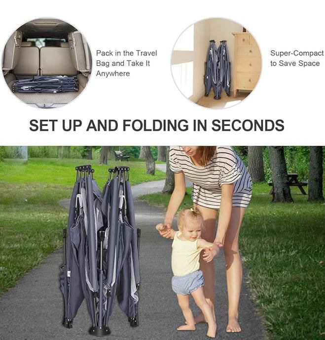 Foldable Baby Gate Playpen, 71"x71"(35 sq. ft Space), Extra Large Playards for Toddler, Kids Activity Center for Home Travel