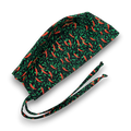 Surgical scrub cap for men. Spicy Chili Pepper tie back scrub hat by Paradise Caps.
